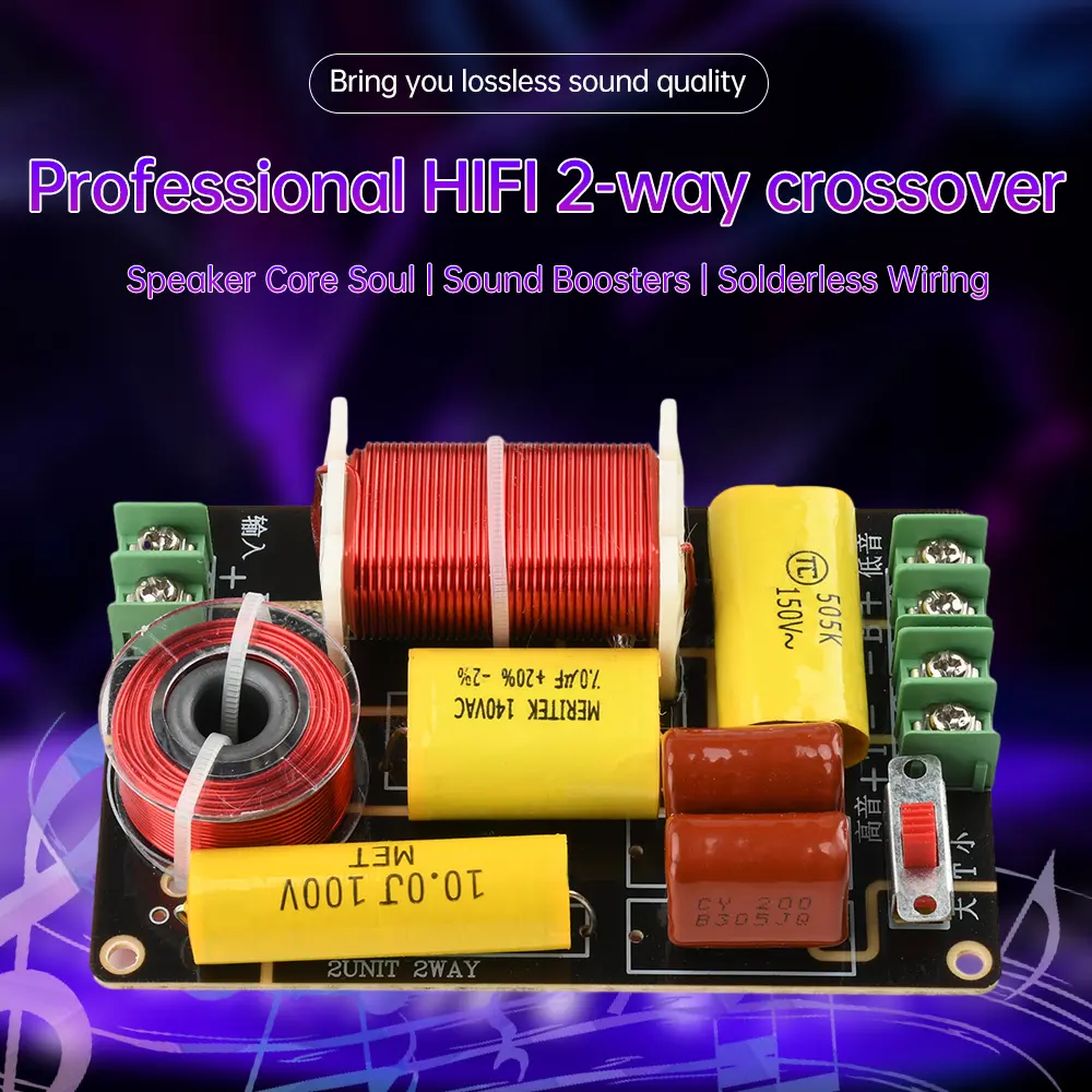 WEAH-250 2750/2800Hz 250W 2-Way Crossover Audio HiFi Hi-Fi Filter Circuit Board Treble Bass Crossover Filter