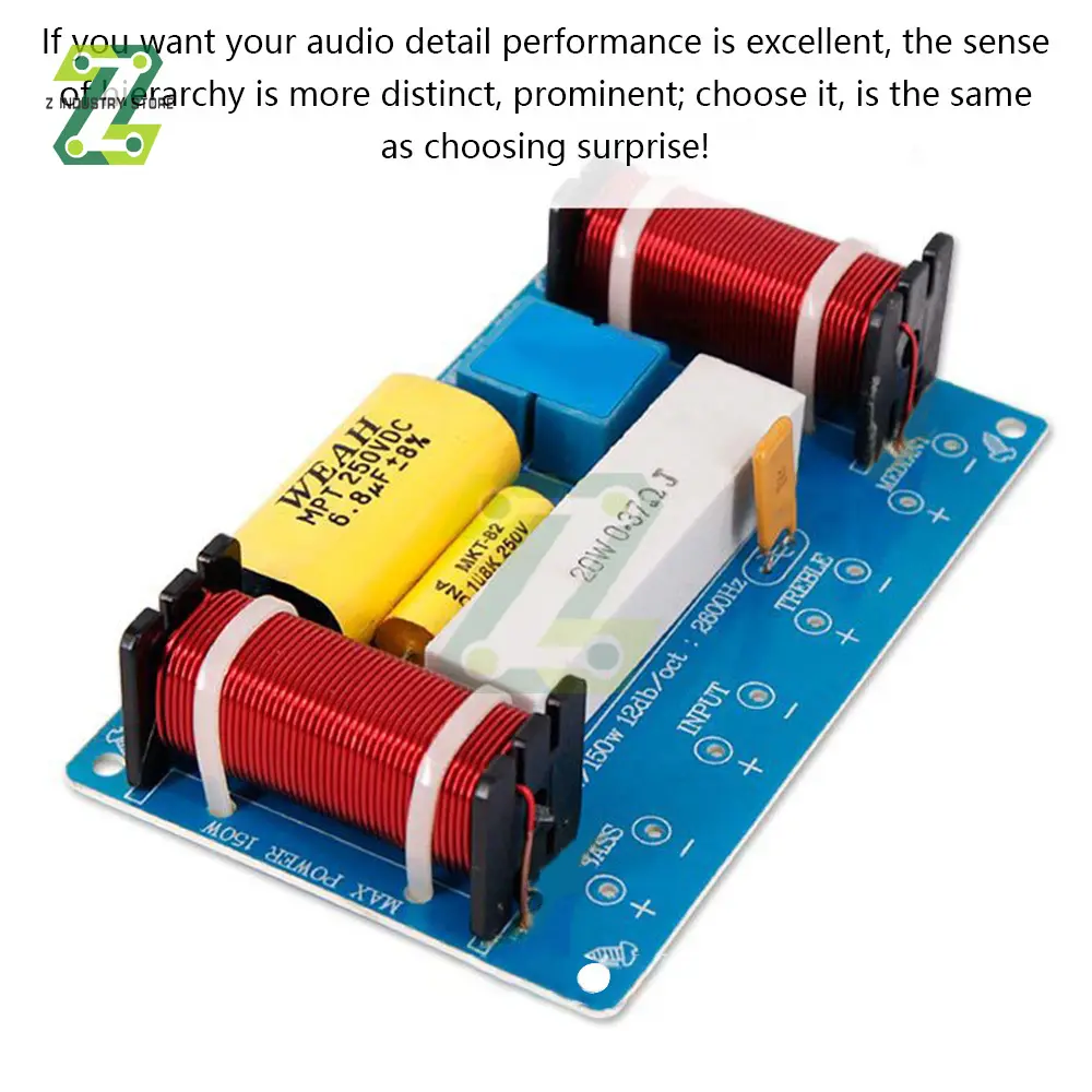 Speaker 3 Way Audio Frequency Divider Treble + Midrange + Bass Crossover Speakers Filter For 8Inch Speaker DIY