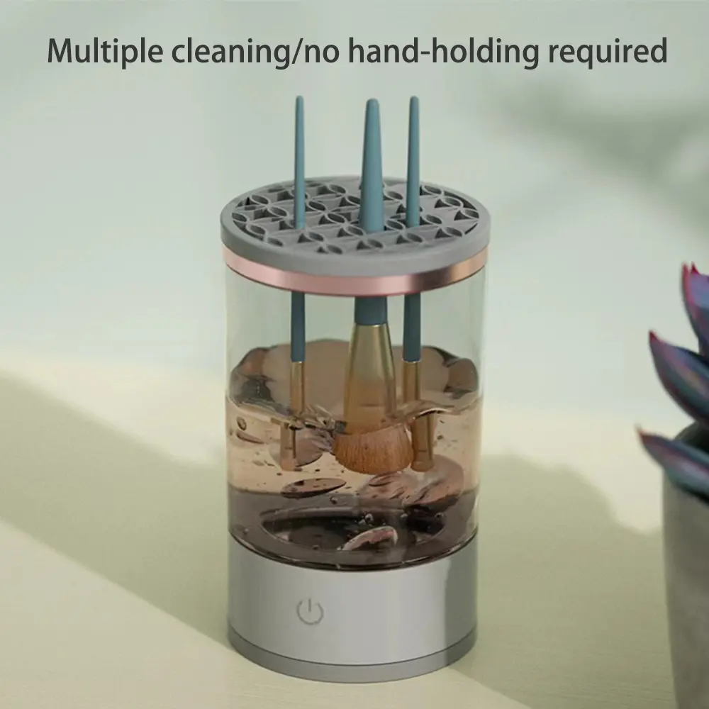 Electric Makeup Brush Cleaner Makeup Brush with Clean Mat Automatic Cosmetic Brush Cleaner Makeup Brush Tools