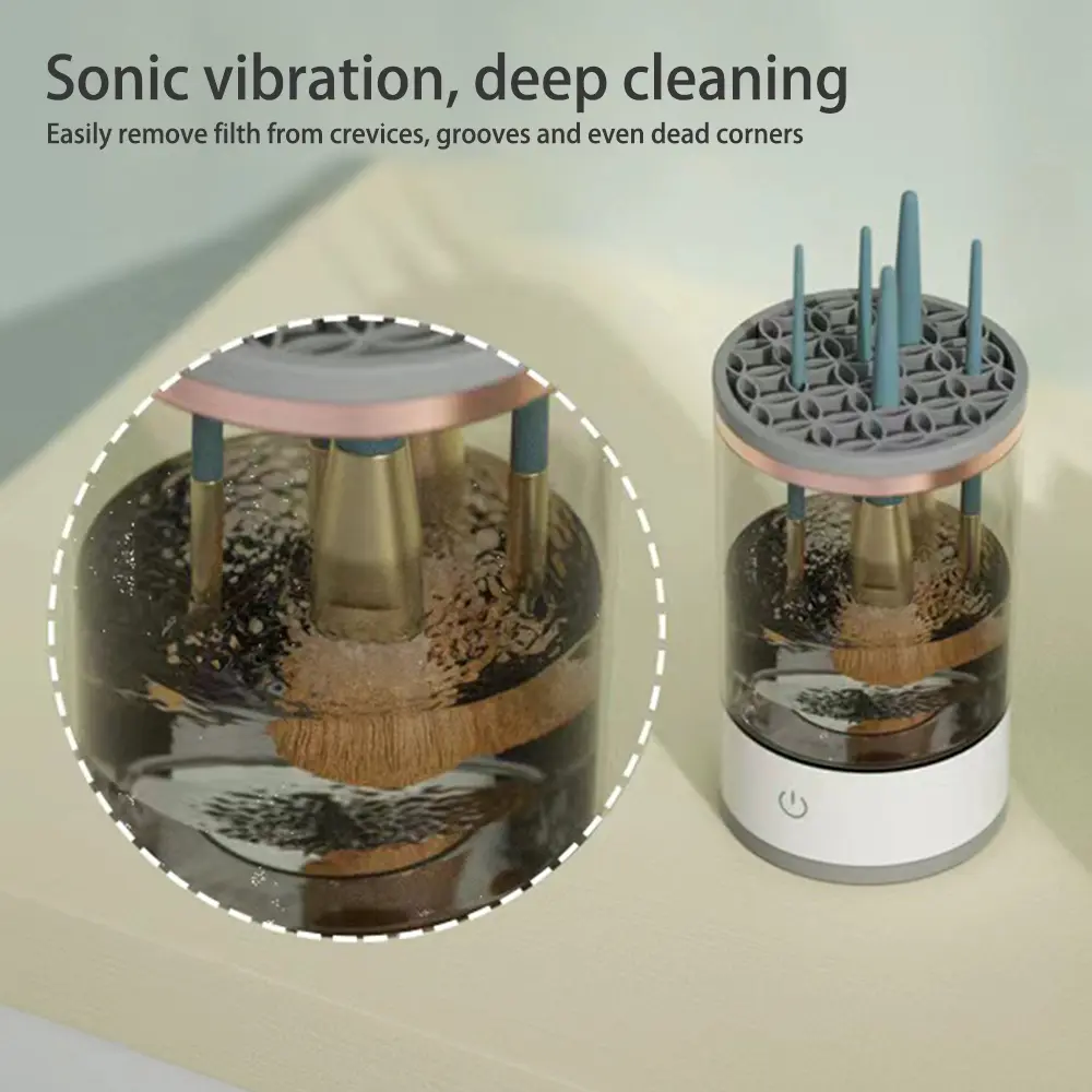 Electric Makeup Brush Cleaner Makeup Brush with Clean Mat Automatic Cosmetic Brush Cleaner Makeup Brush Tools