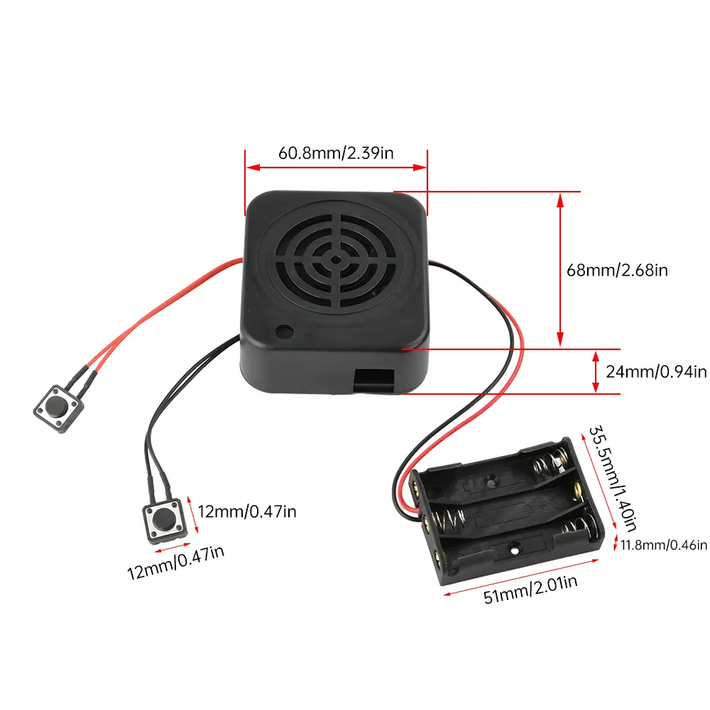 2/4-Minute Voice Recorder Phonograph Voice Message Box Audio Player Auto Override Voice Message Mailboxes