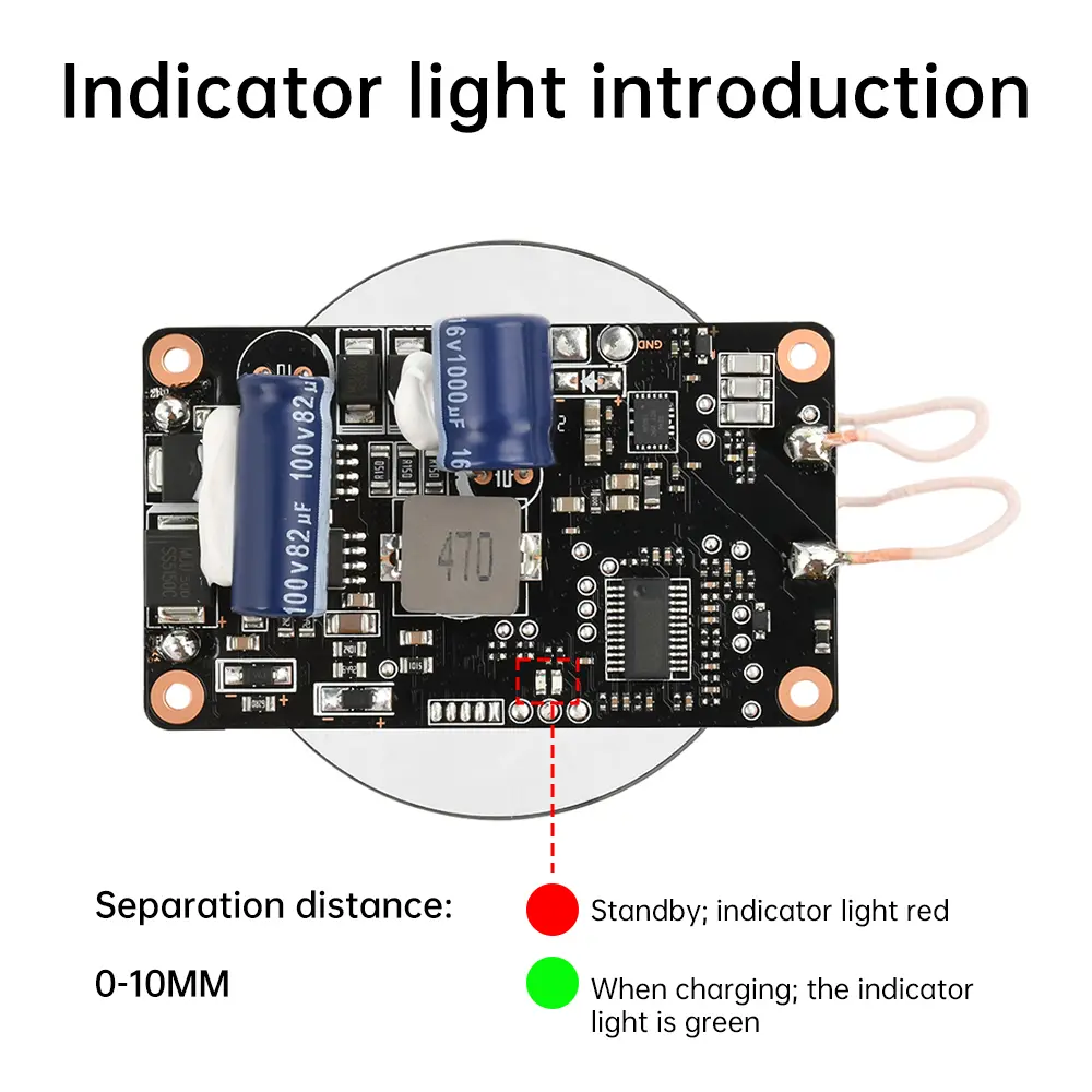 DC 12-96V 20W High-voltage Car Wireless Charging Module Cell Phone Wireless Charging Outdoor Modification Isolated