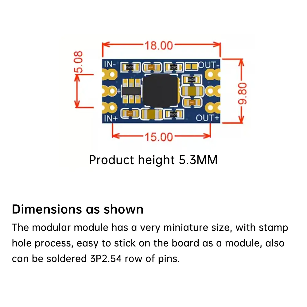 5pcs DC-DC Buck Module Mini Step-down Converter Power Module 5-40V to 5V/12V Power Adapter