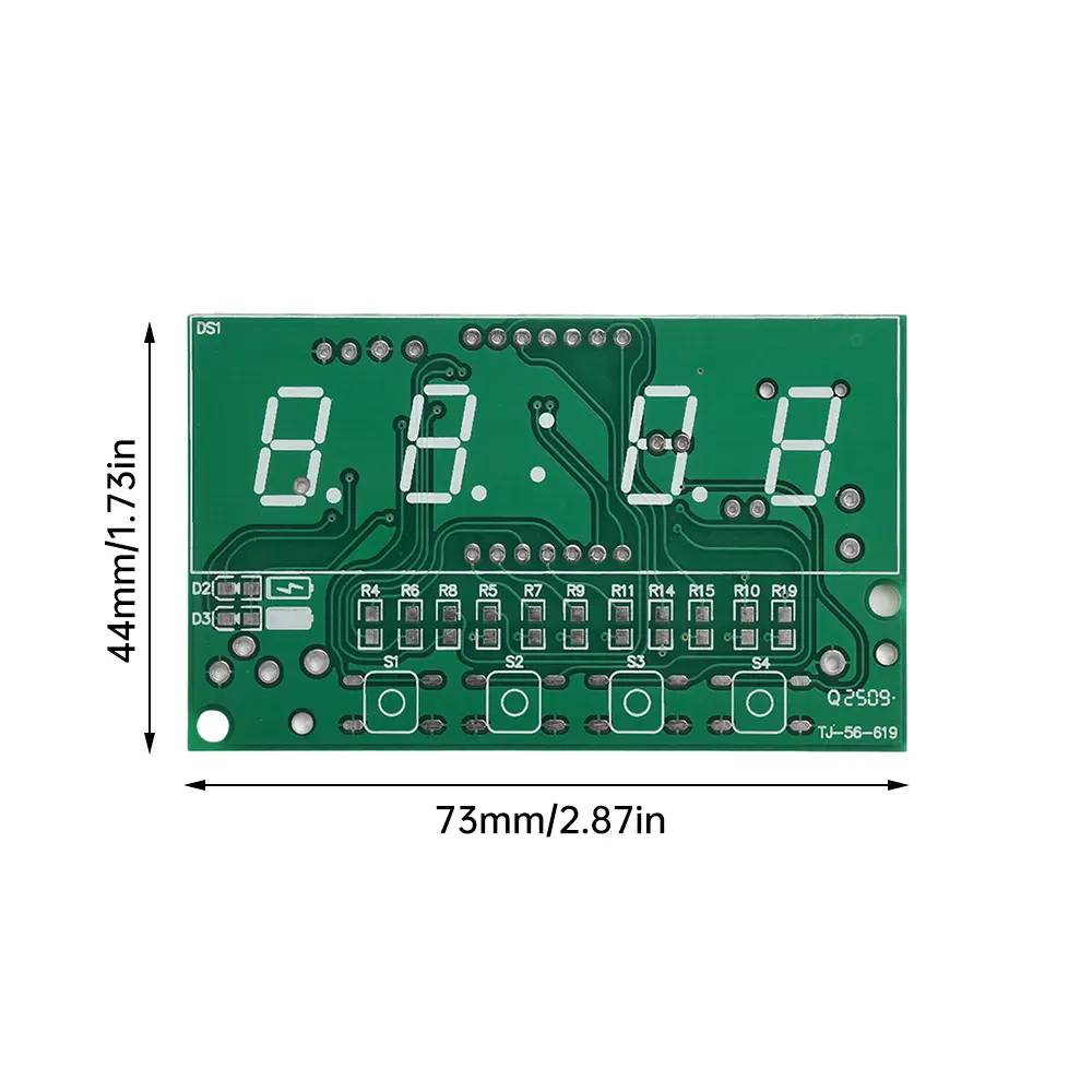 DC 5V Multi-function LED Digital Electronic Clock DIY Kit with Alarm Clock Temperature Countdown Function DC3.5*1.2mm