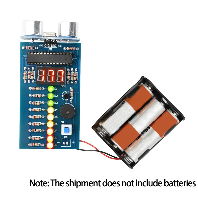 DIY Ultrasonic Ranging Alarm Kit Alarm Ultrasonic Rangefinder Alarm Module Ultrasonic Distance Measurer Soldering Practice Kit