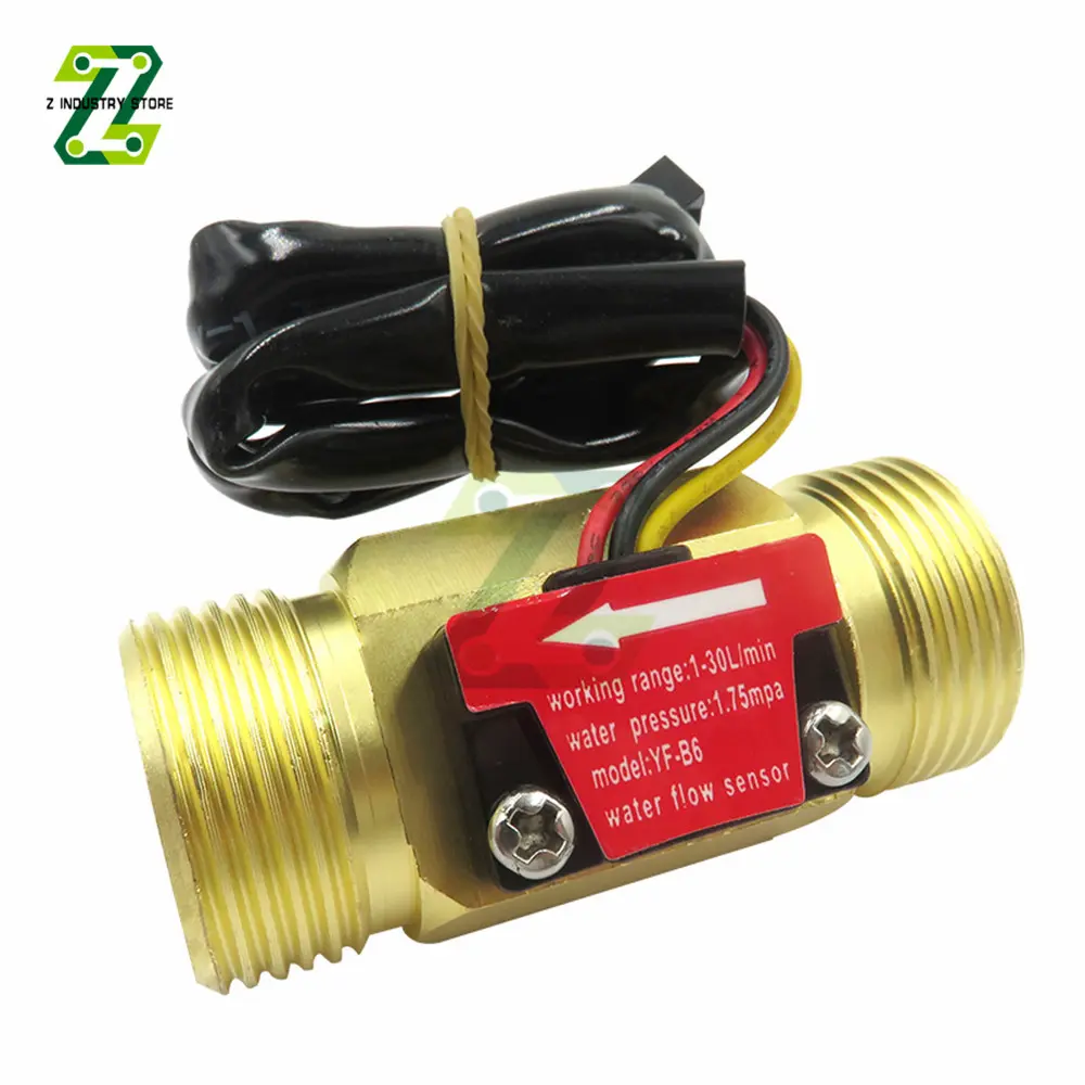 YF-B6 Flow Sensor Water Flow Sensor Switch Water Sensor Copper Flow Meter For Water Heater Turbine Flow Meter