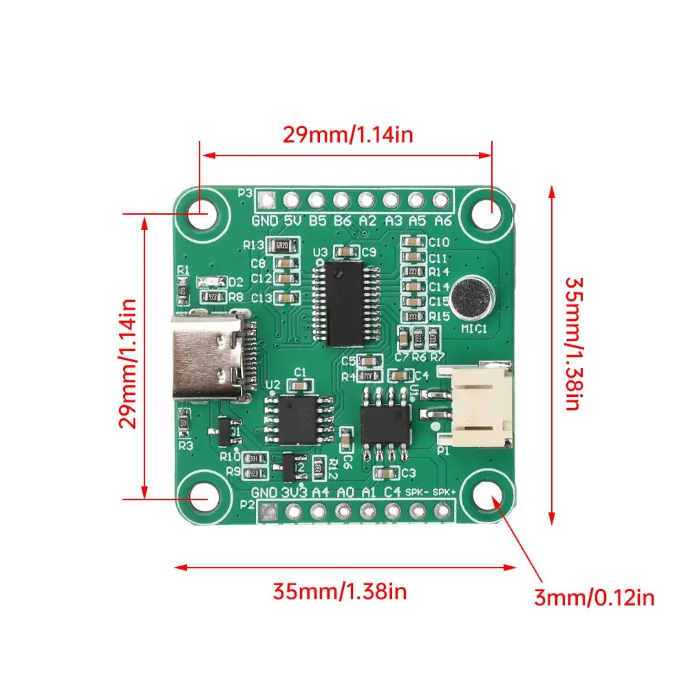 DC 5V SNR9912VR Offline Speech Recognition Development Board Module Supports For AI Deepseek Secondary Development Type C