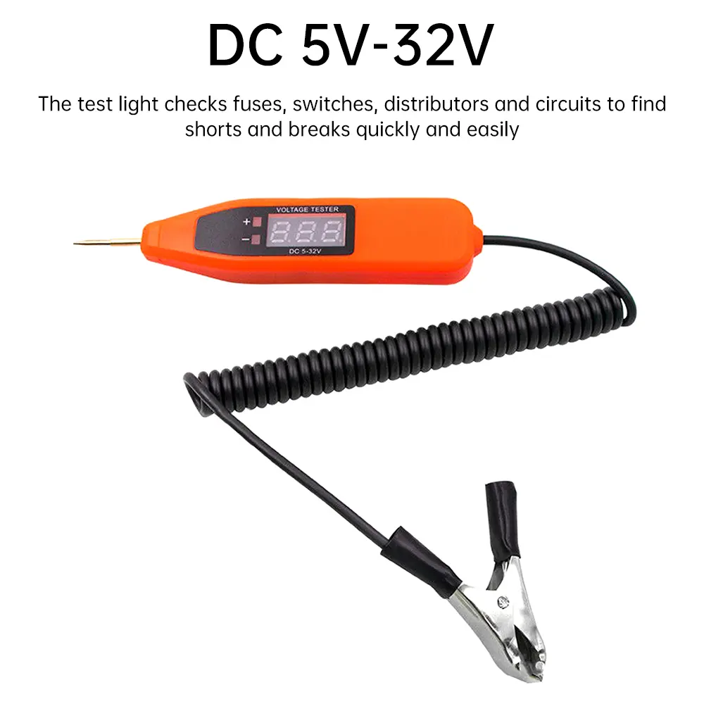 Voltage Test Pen Car Electrician Probe Machine Car Tools Tester Multifunctional Digital Display Electrician Specific Maintenance