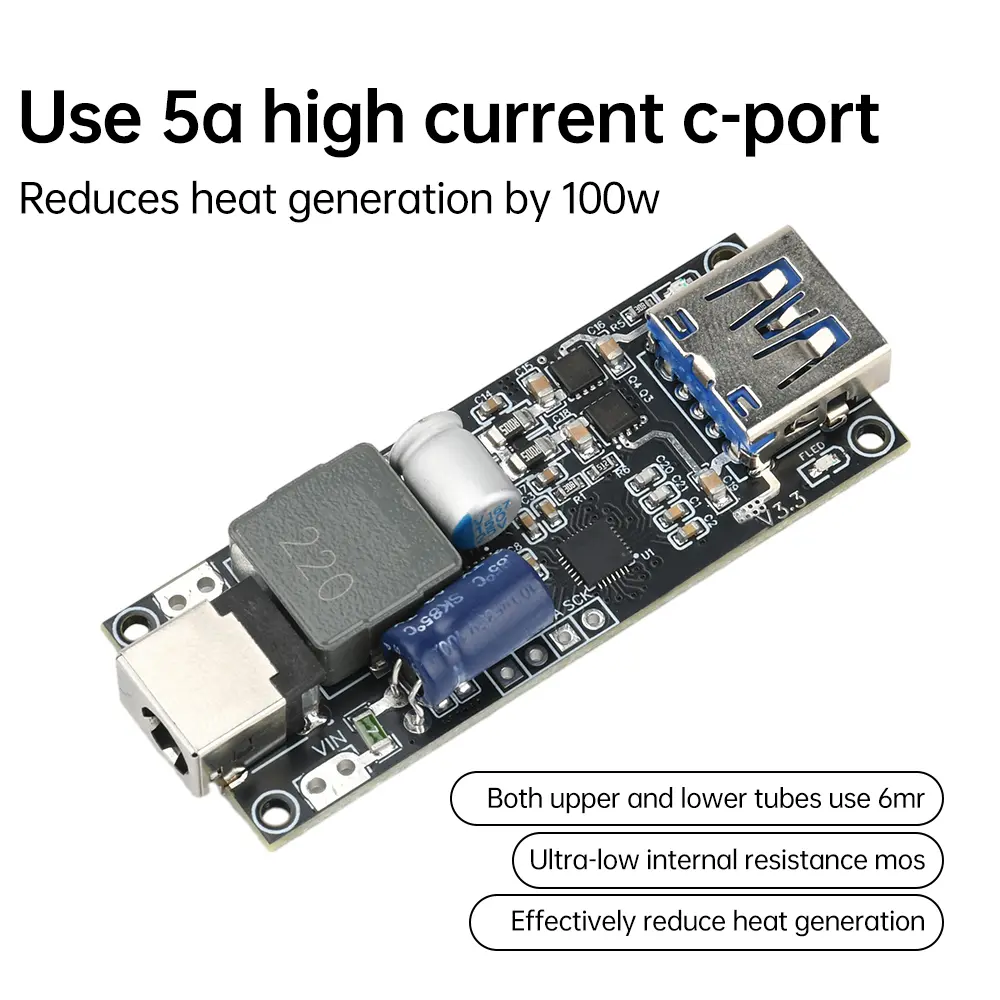 DC 6-30V SW3518 100W Multi-Protocol High Power Fast Charging Module PD100W Vehicle Desktop Charger Motherboard Multiple Outputs