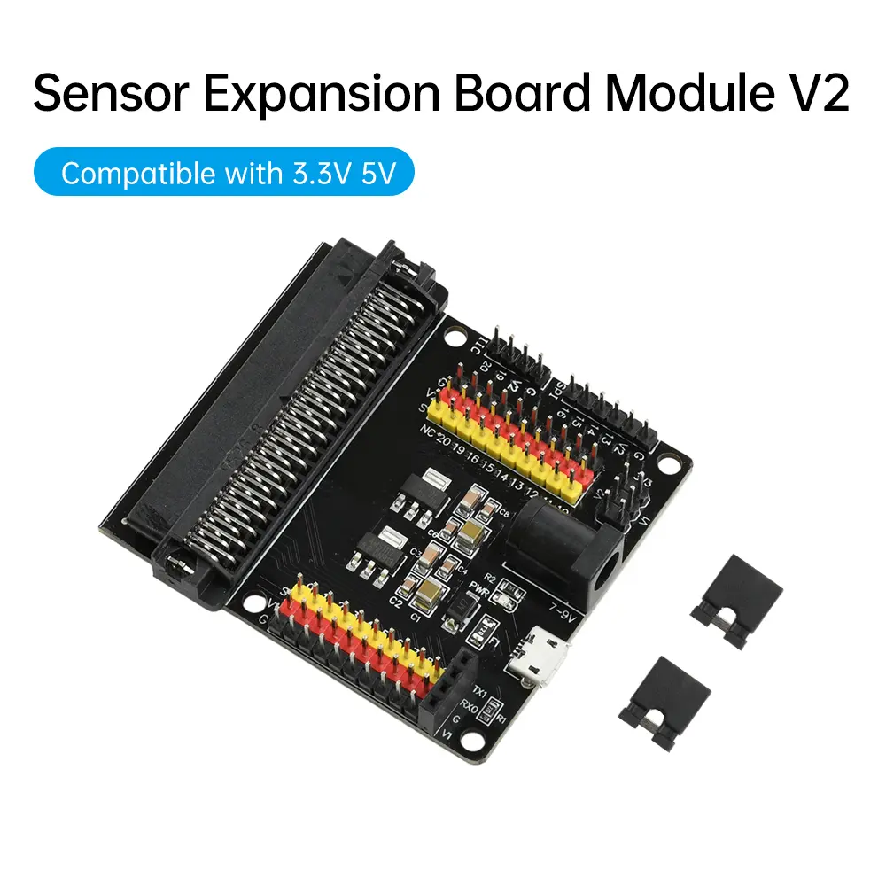 Sensor Expansion Board Module V2 Compatible 3.3V 5V Python Programming Development Micro USB/DC 5.5*2.1mm