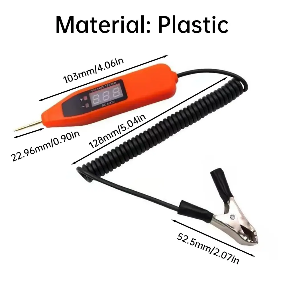 Voltage Test Pen Car Electrician Probe Machine Car Tools Tester Multifunctional Digital Display Electrician Specific Maintenance