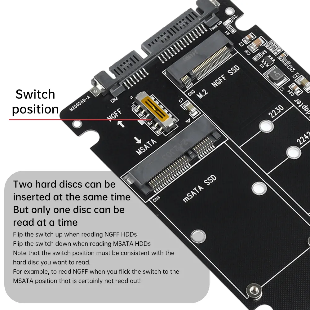 SATA3.0 M.2 NGFF SSD To SATA3 Adapter Card M.2 NGFF SSD To SATA3.0 External Hard Drive Box Hard Disk Adapter Board