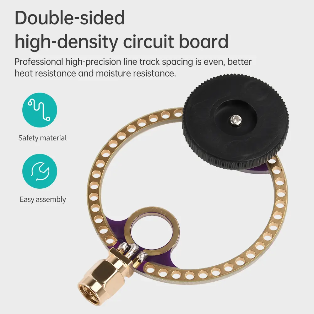 2Pcs Universal Donut UV UHF+VHF FM Loop Antenna Connector UV UHF 400M-470MHz+VHF FM 80M-150MHz Small Loop Antenna Set
