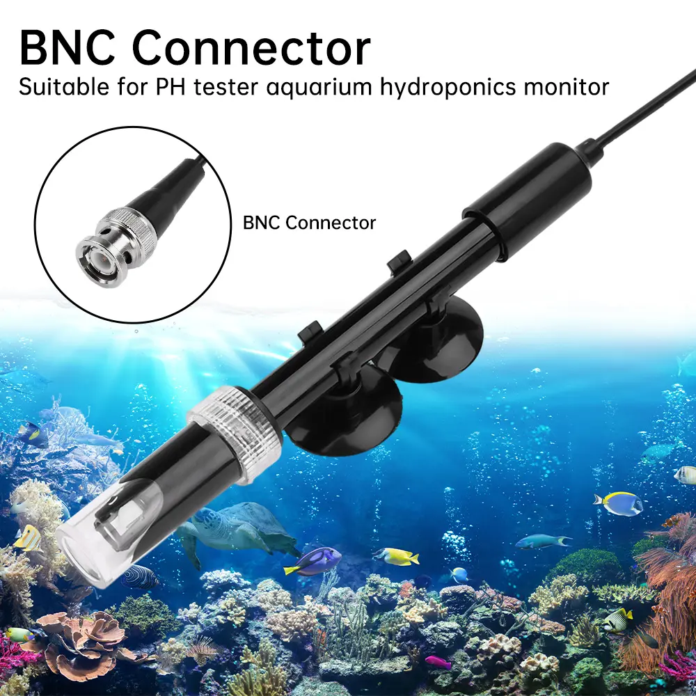 PH Electrode Probe BNC Connector PH Tester PH Controller Meter Sensor Refillable / Non-fillable PH Electrode Probe For Aquarium