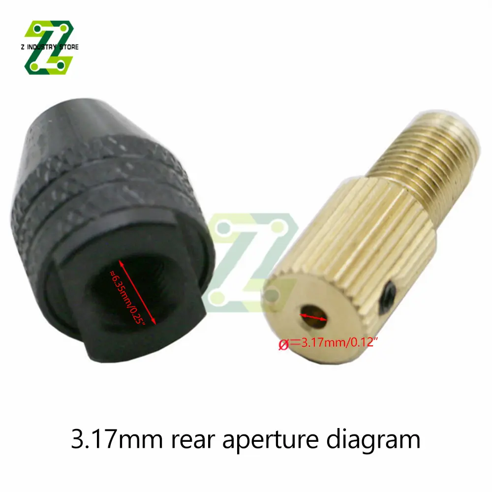 2.3mm/3.17mm Electric Motor Shaft Mini Chuck Fixture Clamp Small Drill Bit Micro Chuck Fixing Device
