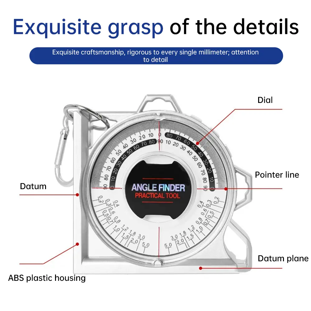 Magnetic Angle Finder Locator Inclinometer Measurement Tool Portable Slope Protractor Inclinometer for Construction Carpenter