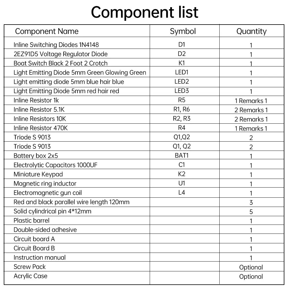DC 3V Electromagnetic Gun Model Diy Loose Part Circuit Board Welding Practice Kits Physic Electromagnetic Teaching Tool
