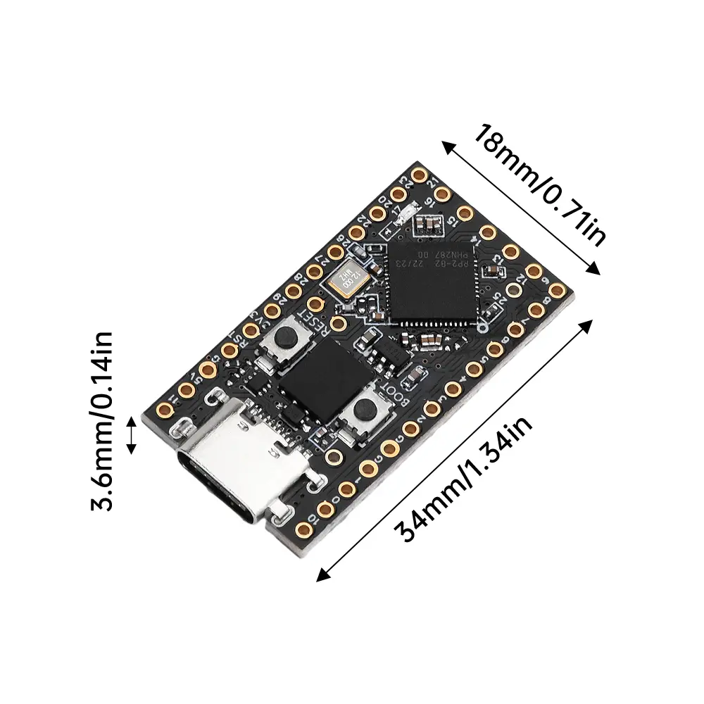 ProMicro RP2040 Mini Development Board PI PICO Development Board Module Dual-Core Supports Mciro Python Type-C