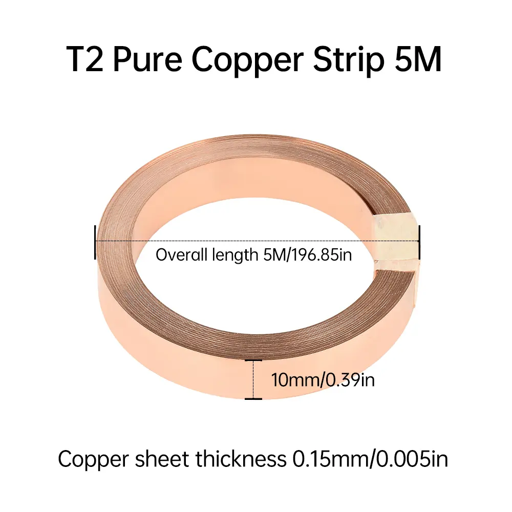 T2 Pure Copper Strip/Nickel Plated Copper Strip for 18650 26650 21700 Li-ion Battery Pack Spot Welding Strip