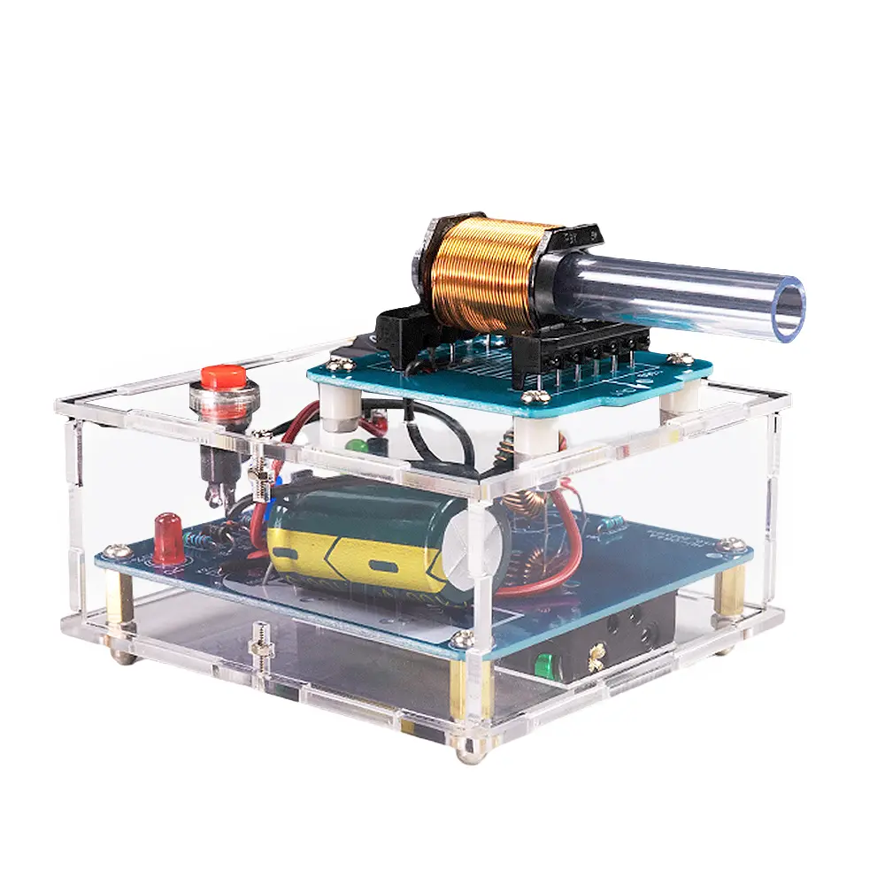 DC 3V Electromagnetic Gun Model Diy Loose Part Circuit Board Welding Practice Kits Physic Electromagnetic Teaching Tool