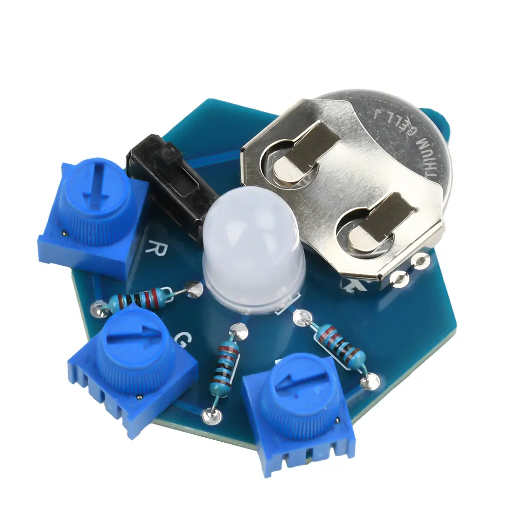 RGB LED Light Circuit Board Welding Practice DIY Electronic Beginner Learning Welding Fun DIY Kit
