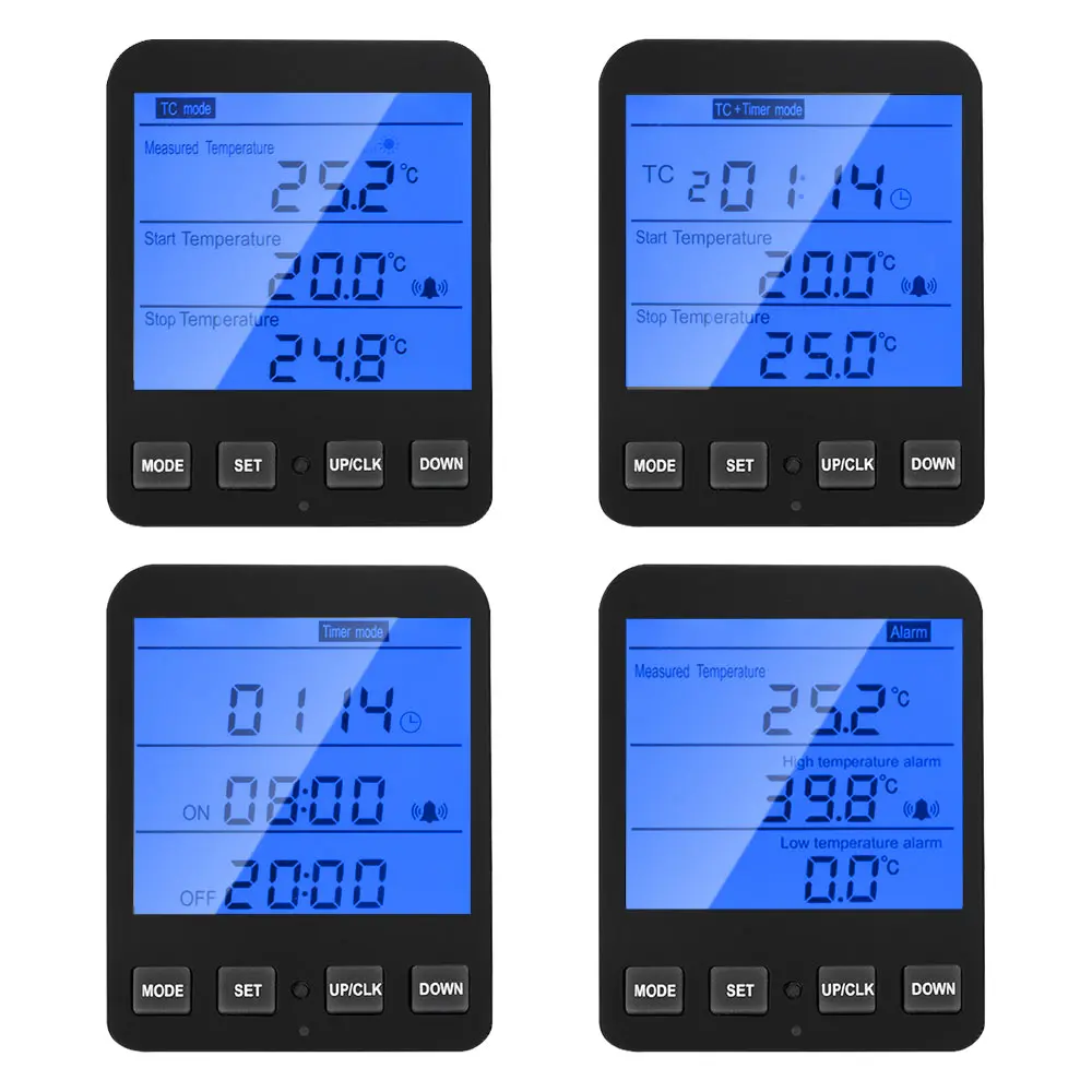 AC 230V Digital Temperature Control Socket with Timer Smart Temperature Control System -40~120℃(-40~248℉)