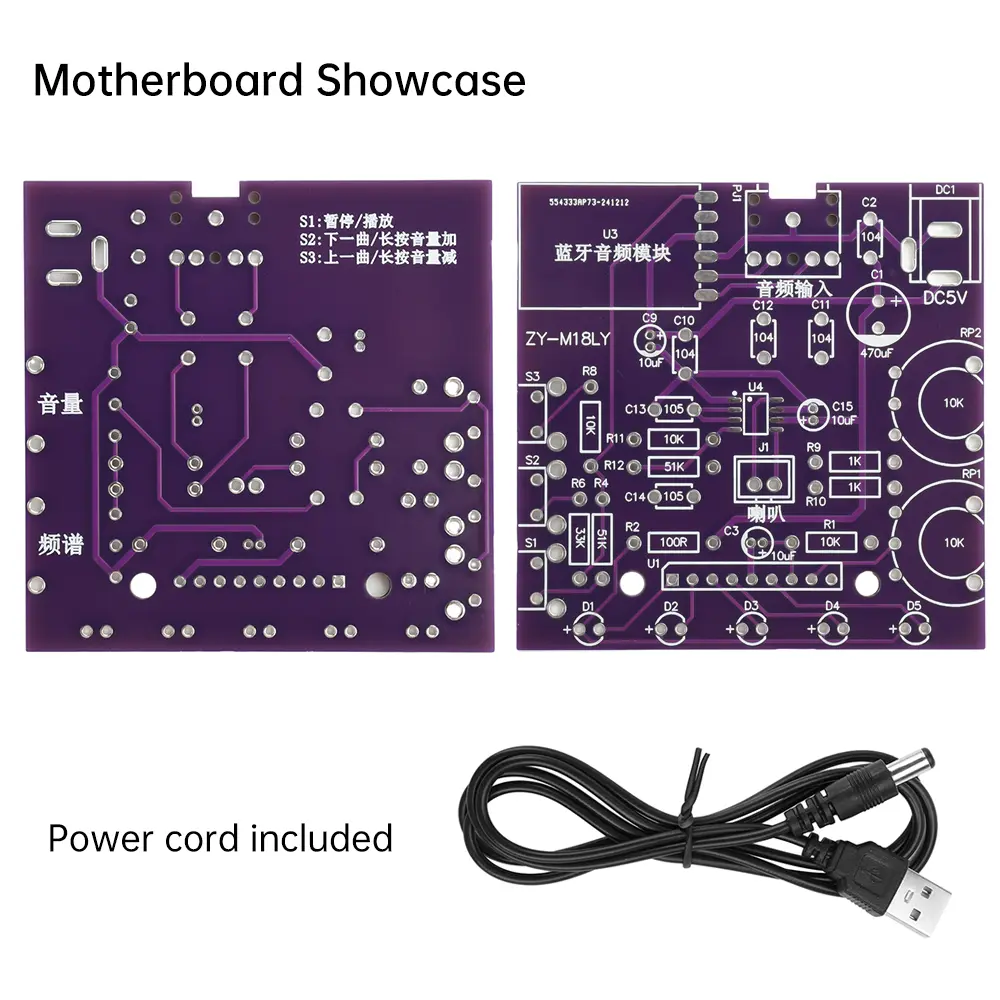 Bluetooth Speaker Audio Production DIY Kit DC 5V 3W BT Speaker DIY Kit Stereo Amplifier Small Audio DIY Making Circuit Board