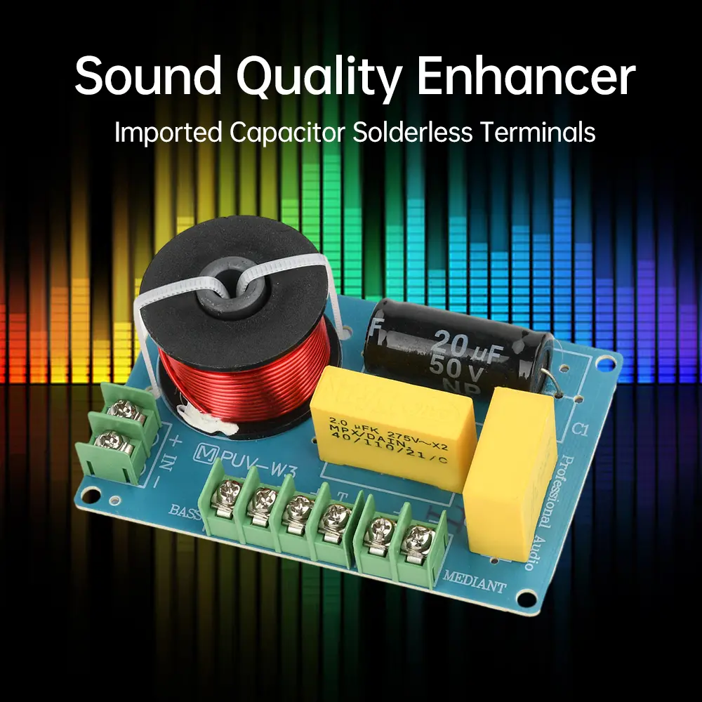 200W 3 Way HiFi Speaker Frequency Dividers Treble/Alto/Bass Audio Crossover Filter Circuit Board Home Theate DIY Speakers Filter
