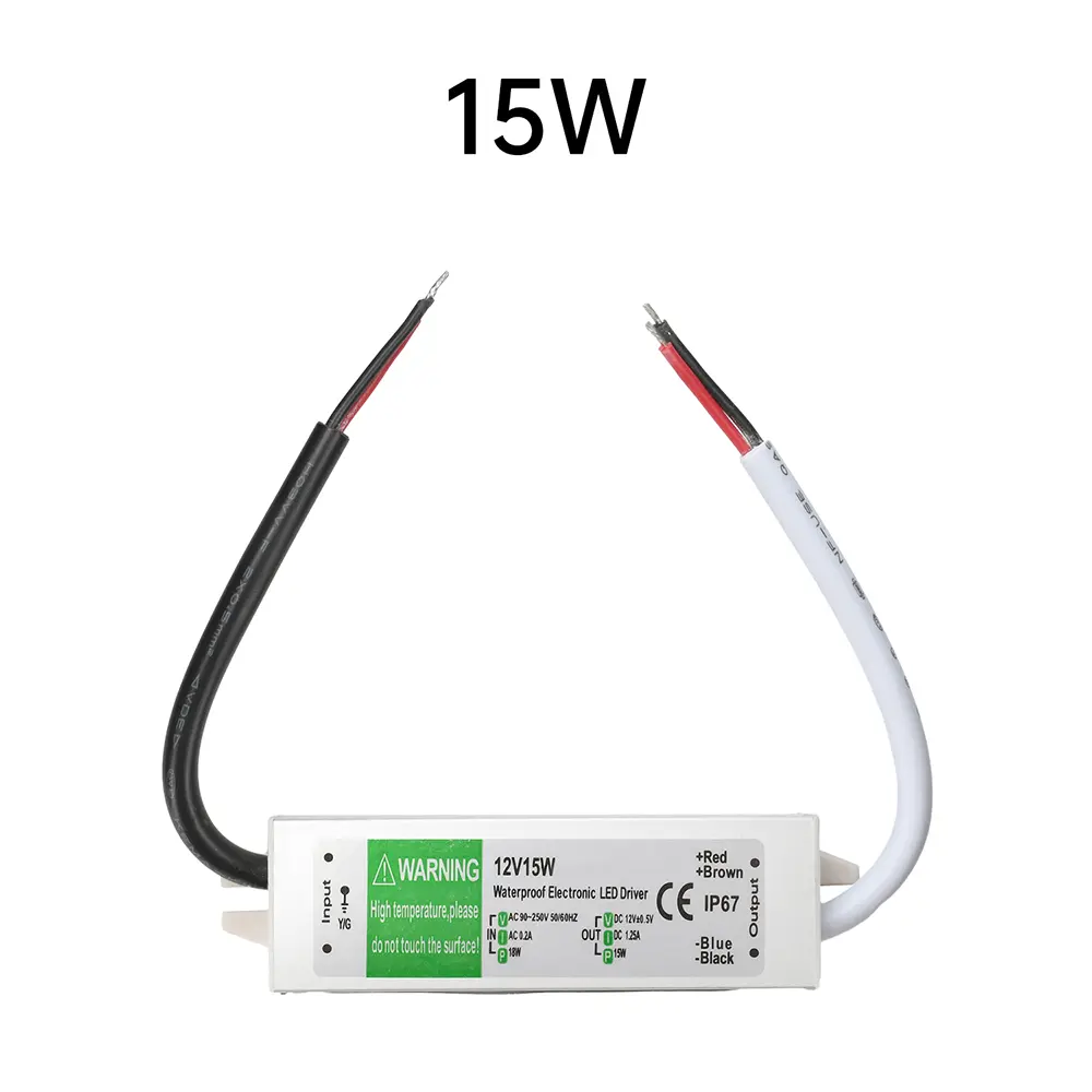 IP67 Waterproof Power Supply AC110V~220V To DC 12V 24V LED Driver Switching Power Supply for LED Strip Lights