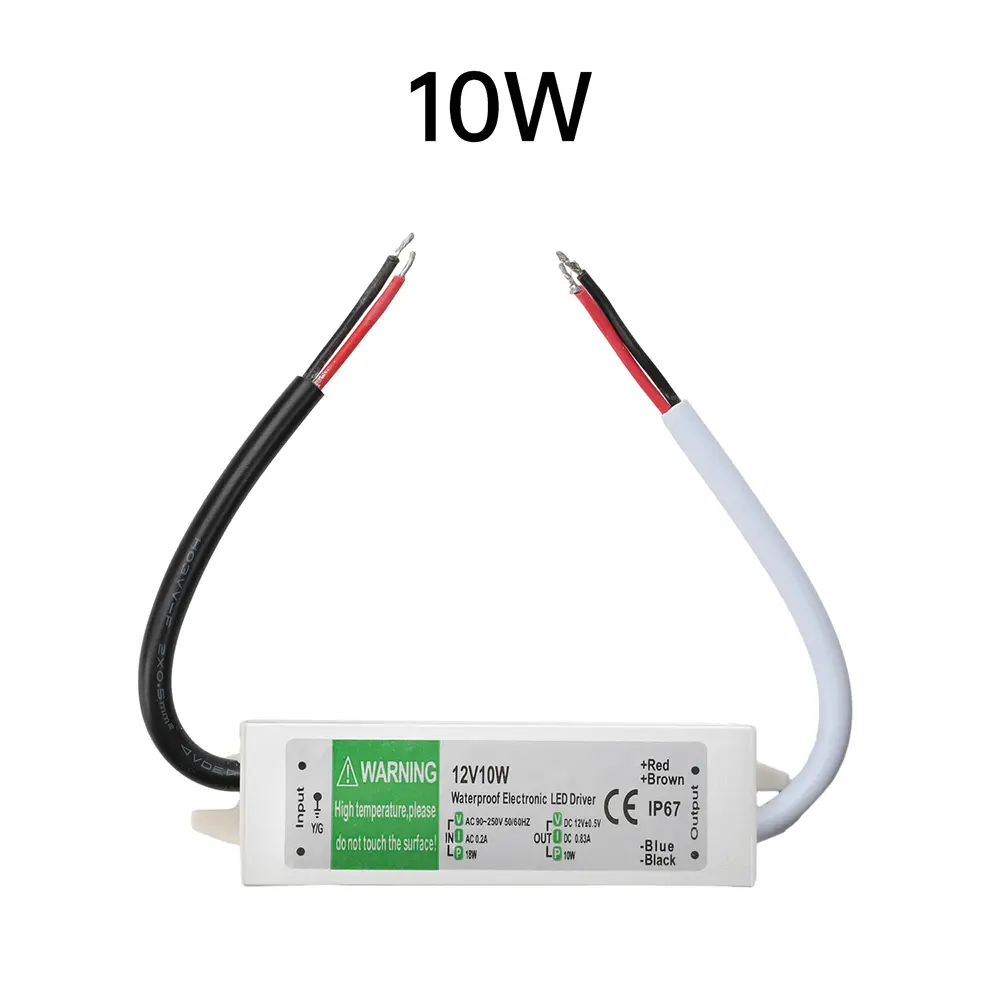 IP67 Waterproof Power Supply AC110V~220V To DC 12V 24V LED Driver Switching Power Supply for LED Strip Lights