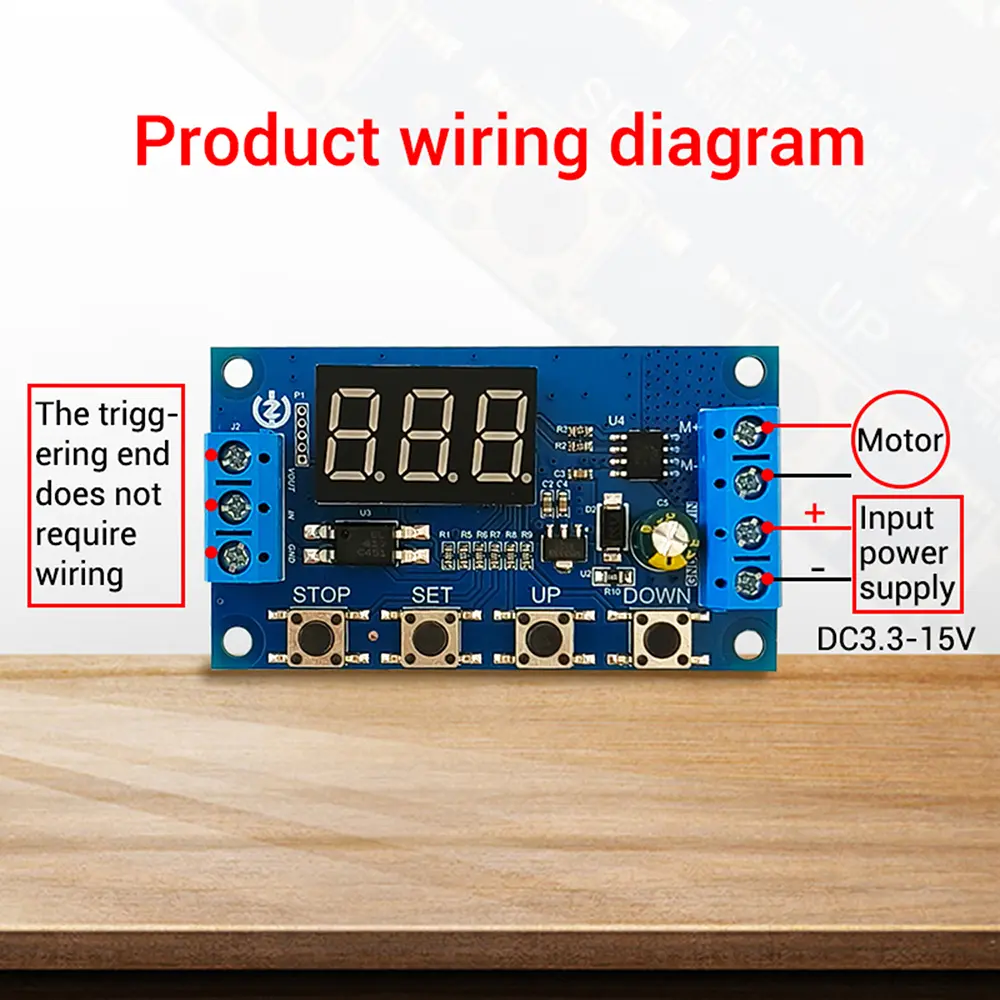 ZK-MC01 DC 3.3-15V DC Motor Controller Module Forward Reverse Relay Board High Power Motor Forward and Reverse Controller