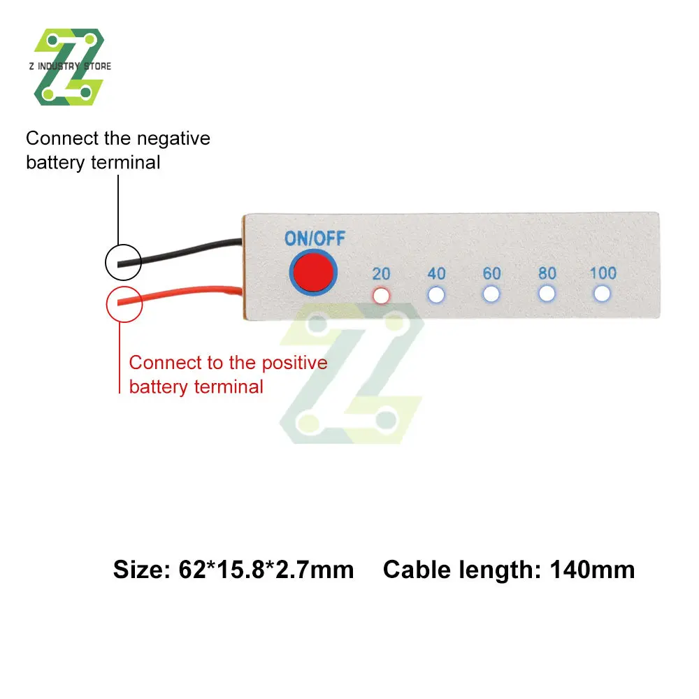 1S 3S 4S 3.7/7.4/12.6/16.8V Lithium Battery Capacity Indicator Battery Power Display Board Tester Li-po Li-ion Pack LED