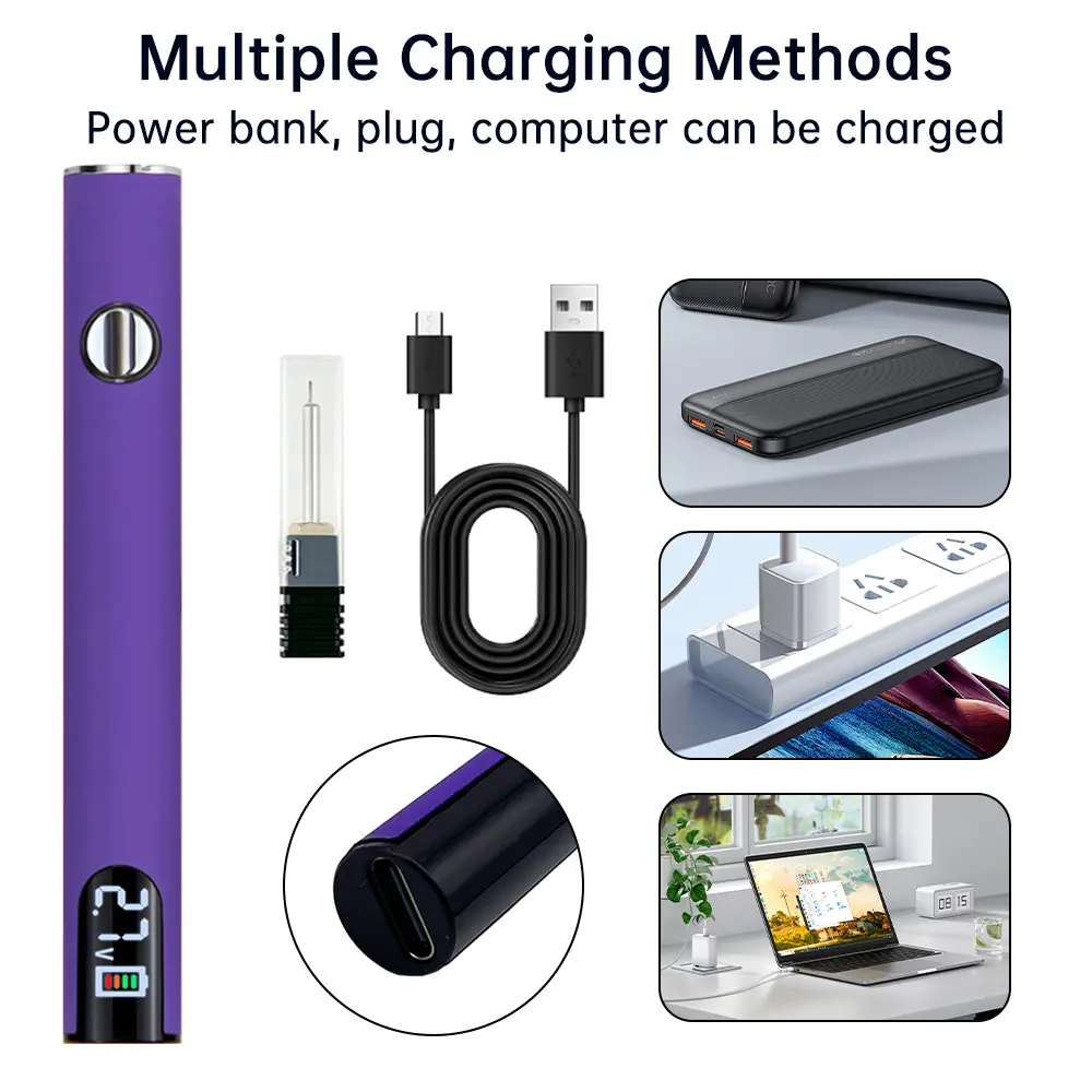 Convenient USB Burning Pen with 510 Interface, Preheating Battery 650mAh, Display Screen with Three Adjustable Voltages
