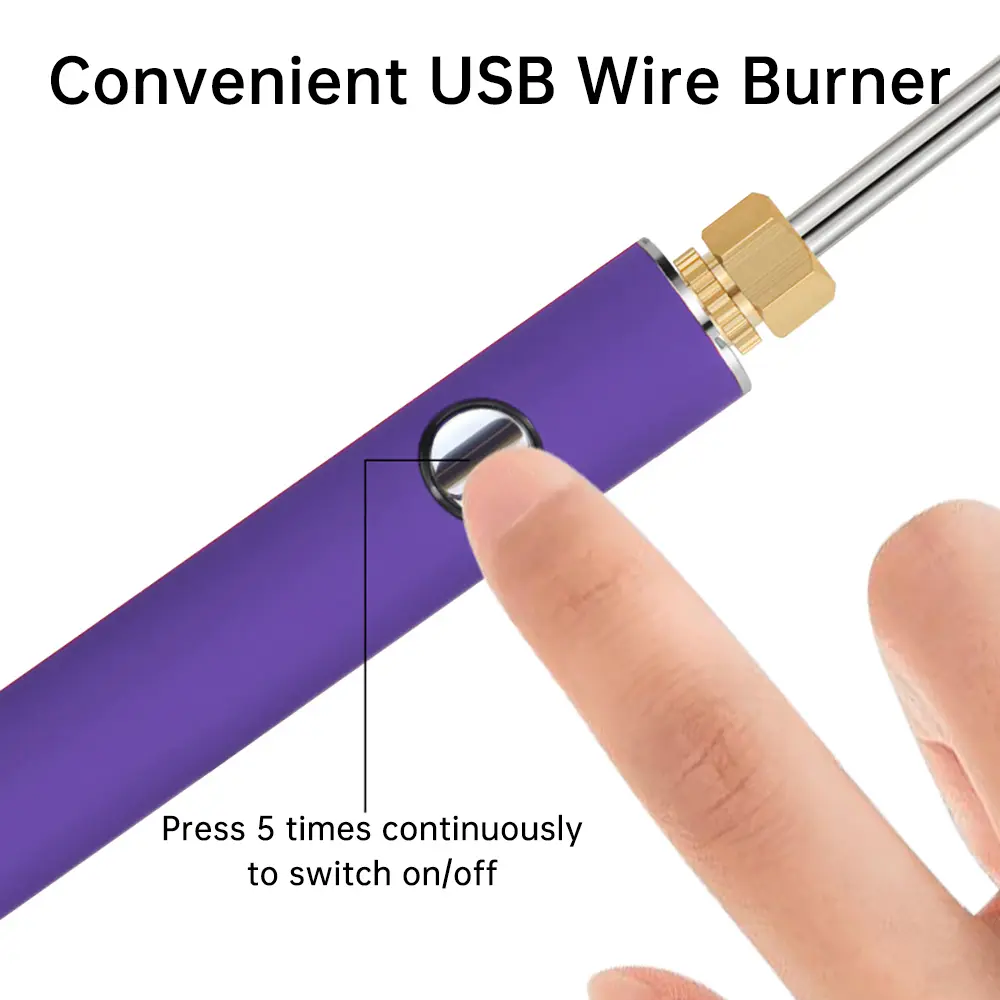Convenient USB Burning Pen with 510 Interface, Preheating Battery 650mAh, Display Screen with Three Adjustable Voltages