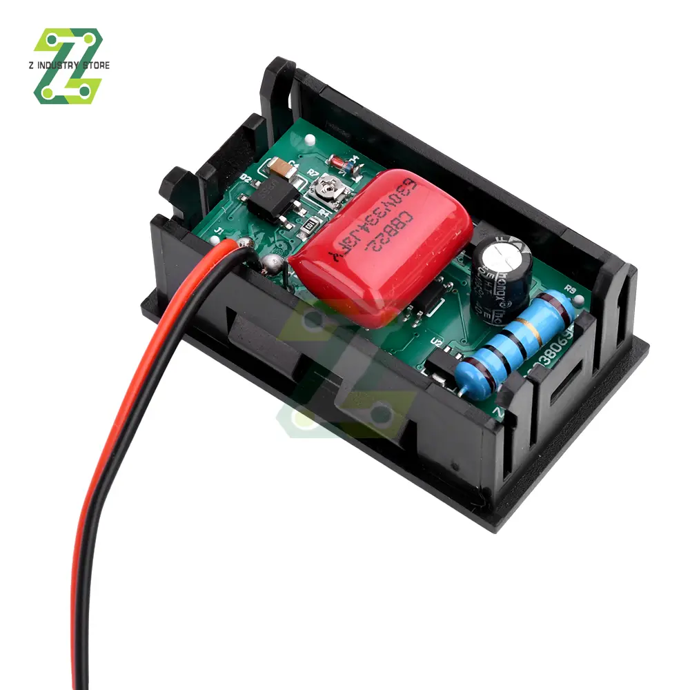 AC 70-500V 0.56" LED Digital Voltmeter Voltage Meter Volt Instrument Tool 2 Wires Red Green Blue Display 110V 220V DIY 0.56 Inch