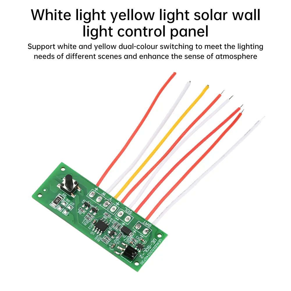 Remote Control Dual Color Solar Garden Light Circuit Board Microwave Radar Human Body Induction Light Solar Light Control Board