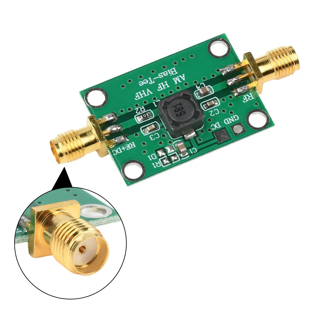 25K-100MHz RF Broadband Amplifier Module Low-noise Amplifier LNA Coaxial Feed Bias Low Insertion Loss HF AM