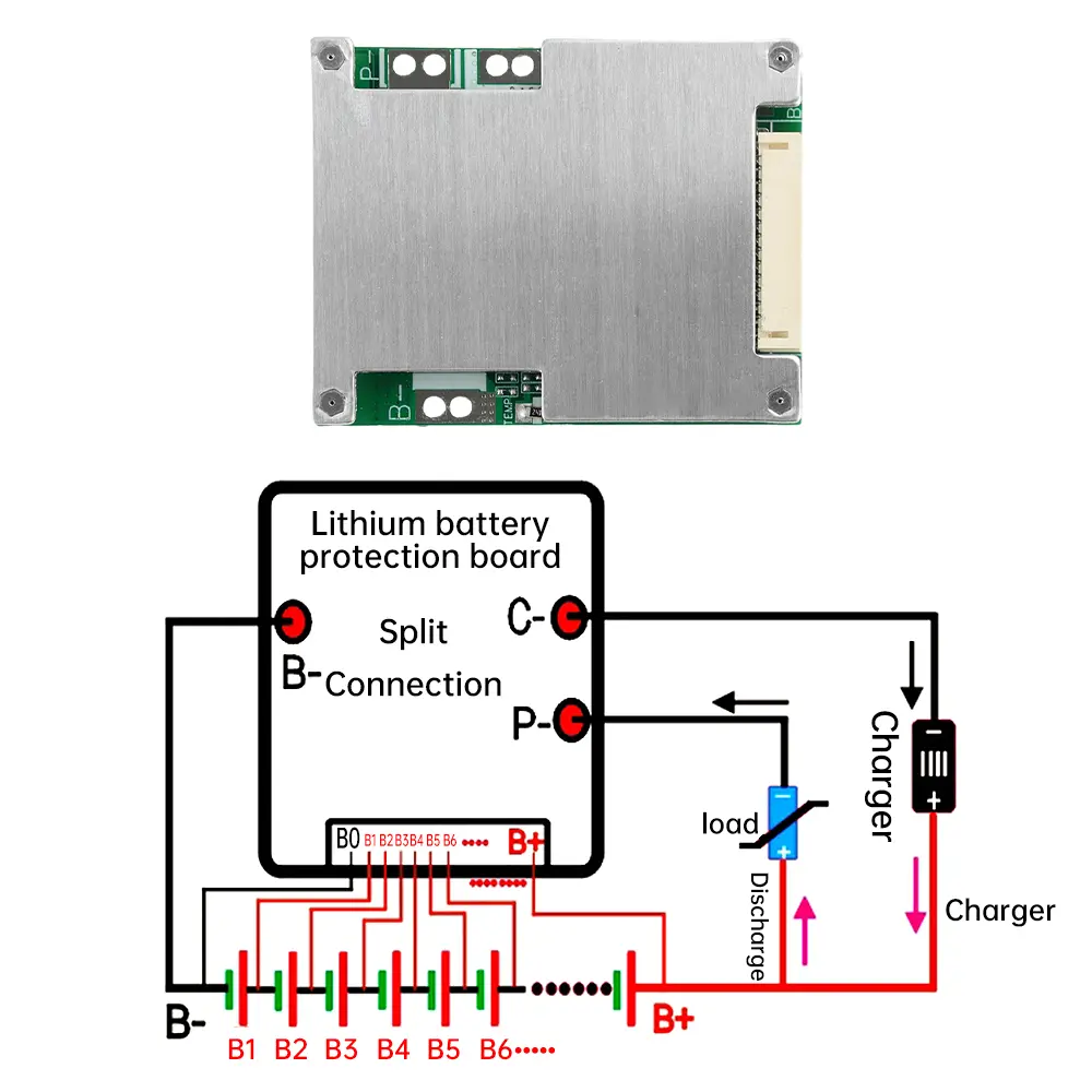 13S 50A/60A Lithium Battery Pack Charge/discharge Protect Board Electric Vehicle Battery Protection Board With Balance BMS