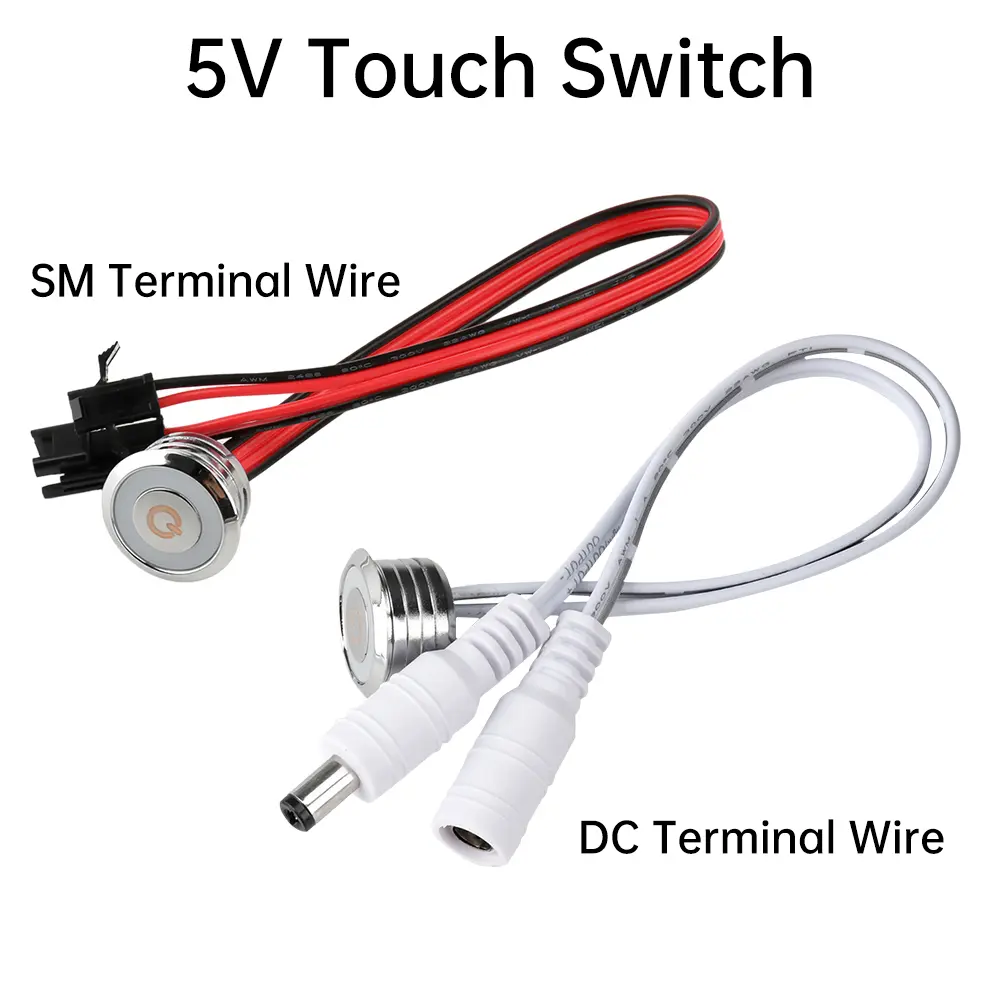 DC Touch Sensor DC3.7V 5V 12V 24V Single Color Dimmer Touch Dimmer Controller 5.5*2.1mm Plug LED Light Strip Embedded customized