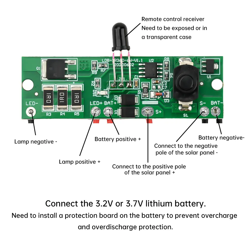 3.2V/3.7V Integrated Solar Street Light Controller Solar Powered Street Light Panel Solar Circuit Board