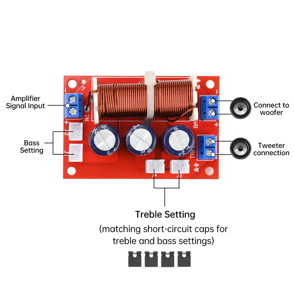 2 Way Divider High Frequency Speaker High And Low Frequency Enhancement Effect 2 Way Crossover Filters Module