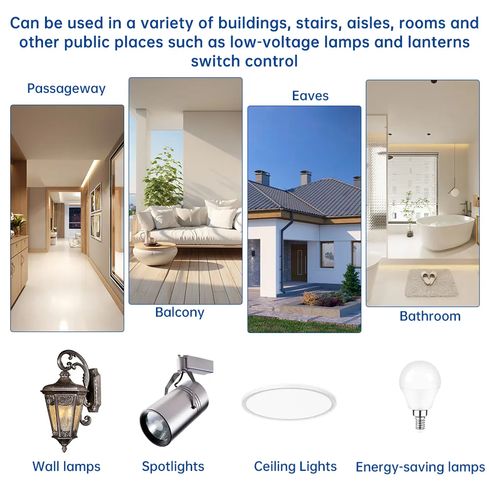 AC110-240V PIR Human Motion Sensor 12m 180 Degree Photosensitive Adjustable Human Body Sensor Smart Garden Lamp Switch