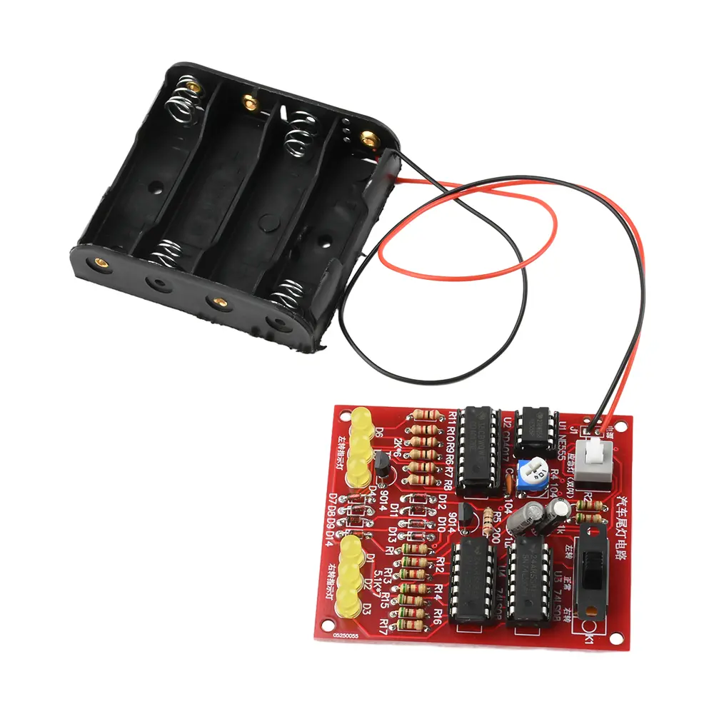 DC 5-6V Analog Car Tail Light DIY Electronic Fabrication Kit Assembly Soldering DIY Loose Parts Flashing Light Learning Kit