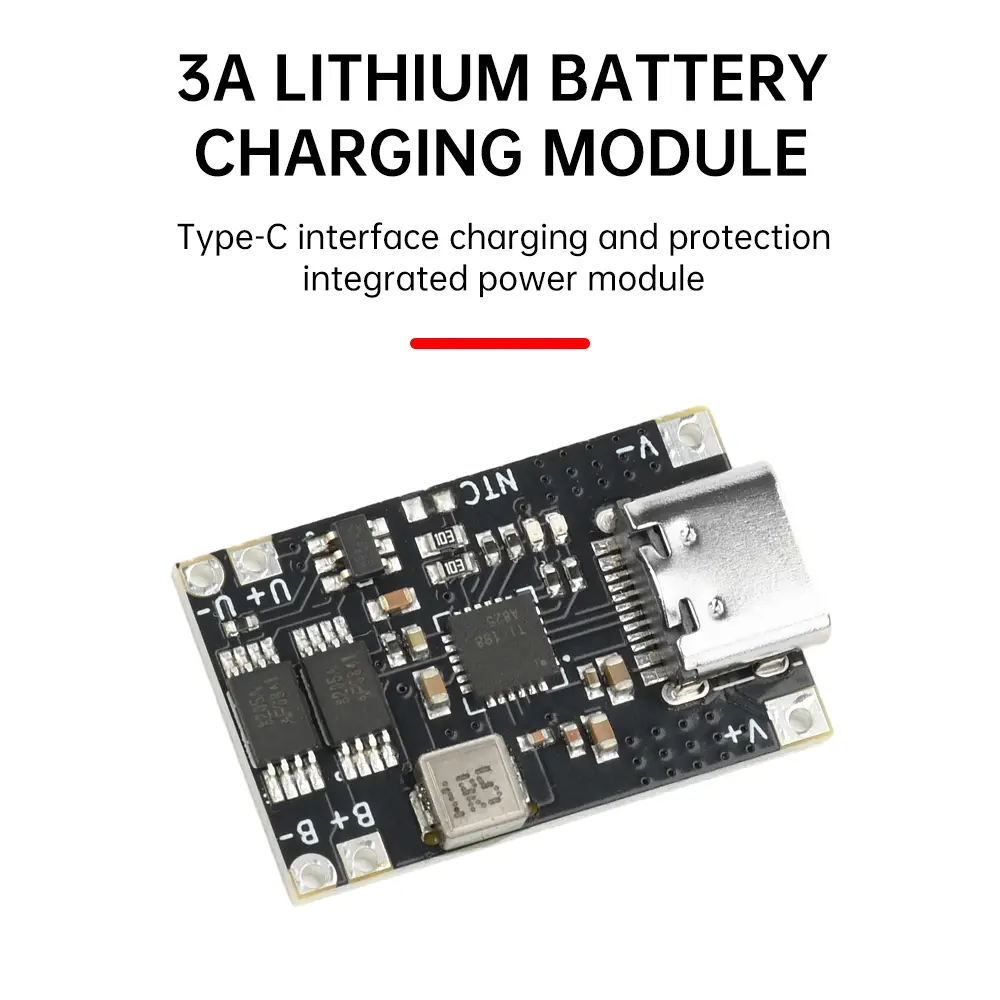 DC 4.5-12V Li-ion Battery Charging Module Charging and Protection Module Step Down Buck Power Charge Module TYPE-C