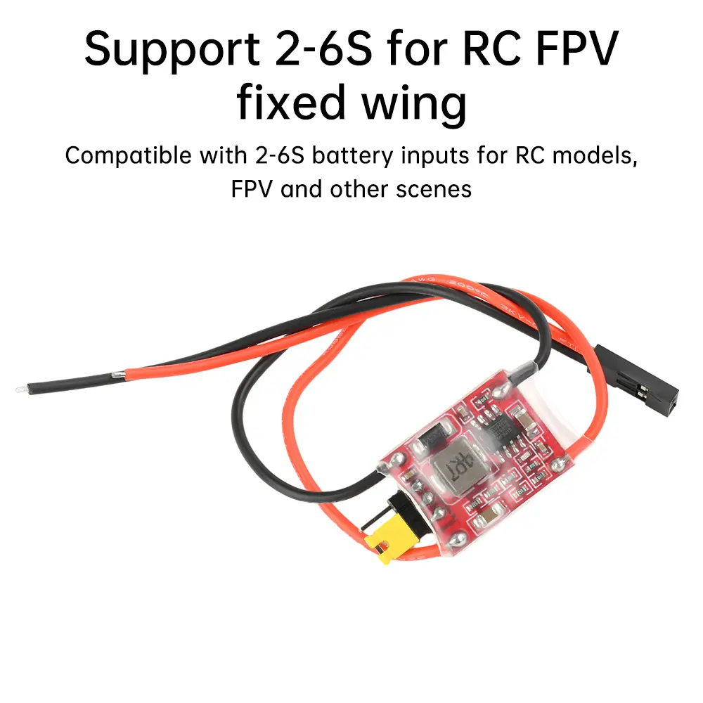 UBEC 5V/12V 3A BEC 2-6S Lipo Input 5V/12V BEC Step-down Output Receiver Image Transmission Power Supply For RC FPV Quadcopter