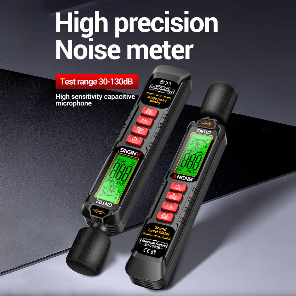 ANENG Decibel Sound Tester Color Screen Household Noise Meter Measuring Volume and Sound Level Meter Measuring Noise Instrument