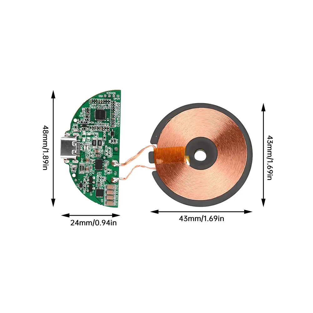 15W Wireless Charging Three-in-one Cell Phone Transmitter Module Smart Wireless Charging Module For iphone Android