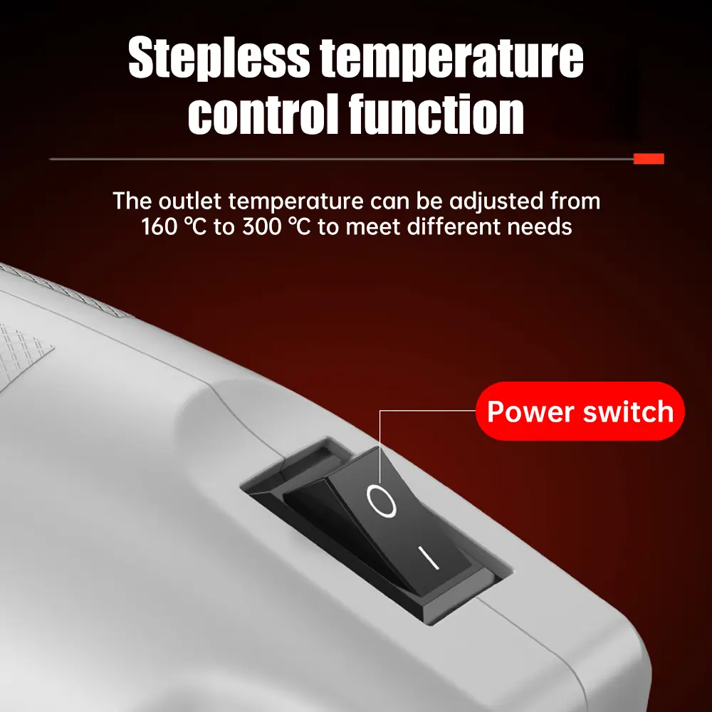 Hot Air Gun Mini Baking Gun LCD Display Heat Gun with 2 Temperature Modes Repair Circuit Board Soldering Heat Shrink Tool