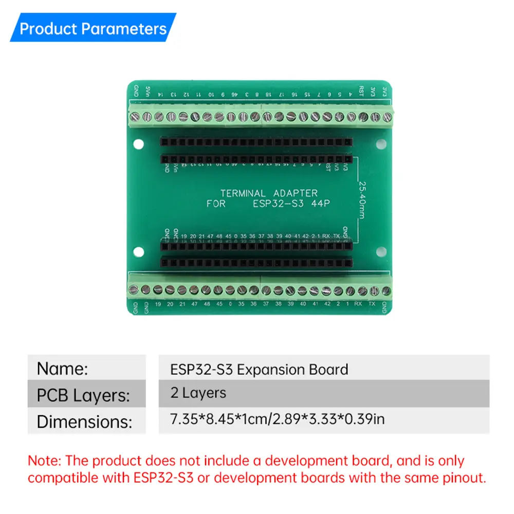 ESP32-S3 GPIO Expansion Board Module Development Board 44Pin Suitable for N8R2/N16R8