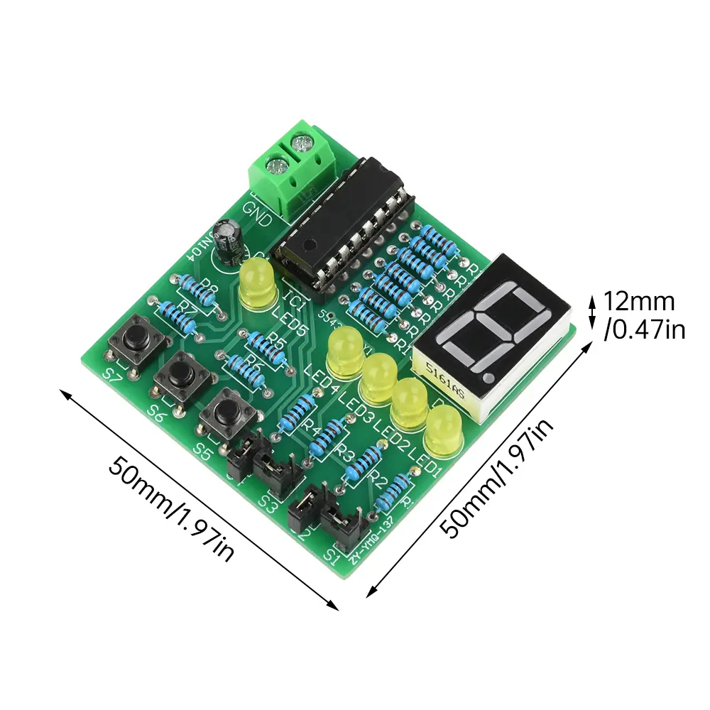Decoding Display Electronic Manufacturing Loose Parts Electronic Production DIY Spare Parts Training Test Soldering Teaching Kit